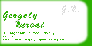 gergely murvai business card